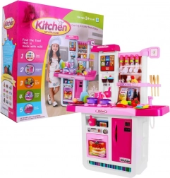 Cucina interattiva per bambini 3+ con rubinetto d’acqua, luci e suoni – Rosa