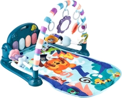 Tappetino gioco interattivo con pianoforte blu