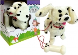 Dalmata interattivo al guinzaglio con telecomando a forma di osso