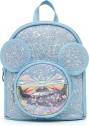 Zainetto per bambini con paillettes e orecchie da topo - blu