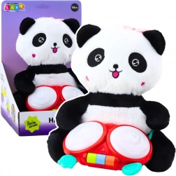 Panda di Peluche con Tamburo ed Effetti Luminosi