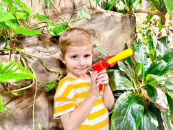 Sporto Pop Racket pistola ad aria con proiettili in schiuma