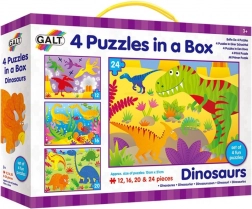 Galt puzzle Nella terra dei dinosauri 4 in 1 (12–24 pezzi)