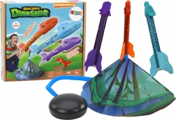 Set per bambini con razzo lanciabile con dinosauri