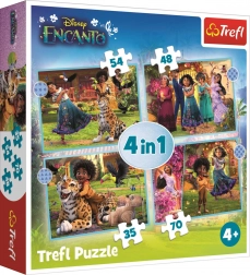 Puzzle Encanto 4in1 per bambini (35–70 pezzi) di Trefl