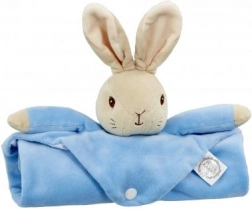 Copertina coccola in peluche con coniglietto PETER RABBIT, blu 37,5 × 37,5 cm