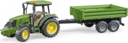 Bruder trattore John Deere con rimorchio a sponde 1:16