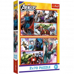 Puzzle - 2x70 - Diventa un eroe di Trefl