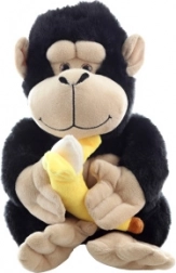 Gorilla di peluche con banana 28 cm