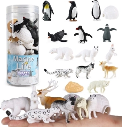 Set di figurine di animali artici WOOPIE - 16 pezzi
