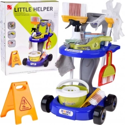 Carrello delle pulizie per bambini con accessori e aspirapolvere