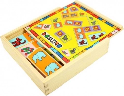 Bigjigs Toys domino in legno con animali