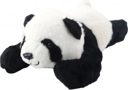 Panda di peluche sdraiata 30 cm bianco e nero