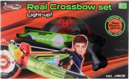 Balestra luminosa per bambini con frecce a ventosa e bersaglio – set di tiro a batterie, 6+