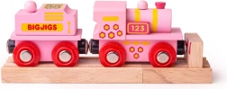 Locomotiva rosa con tender BIGJIGS Rail