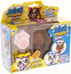 Gattino interattivo Tofik – set da bagno con accessori