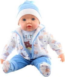 Bambino maschietto in vestitino con orsacchiotto 50 cm