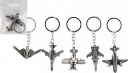 Portachiavi in metallo a forma di aereo 5–6 cm, mix di design
