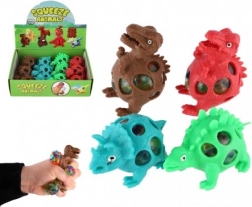 Dinosauro antistress morbido da schiacciare 7x5 cm 4 colori in bustina