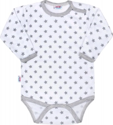 body neonato New Baby Classic II grigio con stelline
