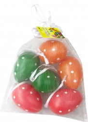 Uovo decorativo colorato in plastica 4x6 cm