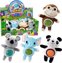 Pupazzo burattino di peluche da spremere con palline d’acqua 17 cm, mix di animaletti