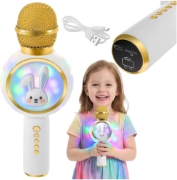 Microfono karaoke wireless per bambini con altoparlante IZOXIS – bianco