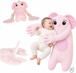Cuscino calmante rosa per neonati con funzione di pacca