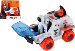 Auto spaziale a retrocarica con astronauta, veicolo in plastica 9 × 13 cm