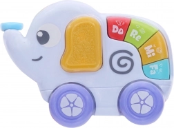 Elefante interattivo con pianola con effetti luminosi e sonori