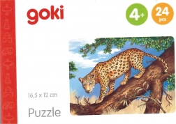Goki puzzle in legno Animali africani – giaguaro, 24 pezzi