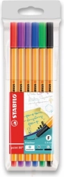 Set di fineliner STABILO 6 pz, 0,4 mm
