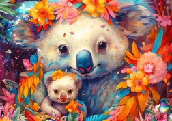 Puzzle Coccole con il koala 2000 pezzi