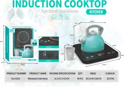 Piastra a induzione interattiva per bambini con teiera e tazzina