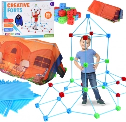 Grande set di cannucce costruttive 89 pz con telo di copertura e sacca