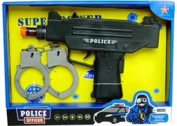 Pistola della polizia con manette – set per bambini per piccoli agenti