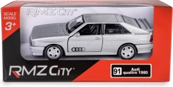 Modello in metallo RMZ City Audi Quattro Coupé argento 1:35 con pull-back