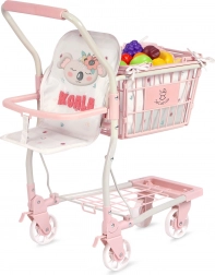 carrello della spesa per bambini 2 in 1 con frutta koala