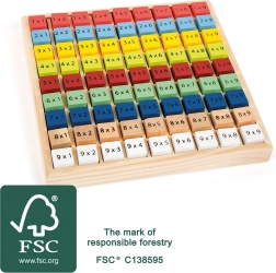 small foot tavola didattica in legno per la tavola pitagorica