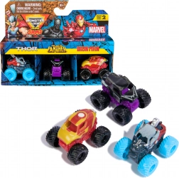 Set di monster truck Mini Jams MARVEL Thor, Black Panther e Iron Man 1:87