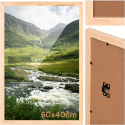 Ruhhy cornice in legno per foto 40 × 60 cm, pino naturale
