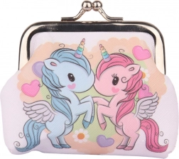 Portafoglio per bambini con unicorni 10x9 cm