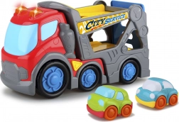 Kiddy carro attrezzi con effetti, 31 cm + 2 auto 9 cm