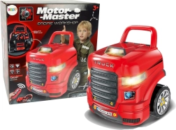 Costruzioni meccaniche per bambini con camion e attrezzi