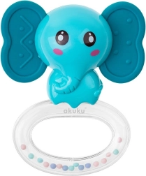 Massaggiagengive in silicone con sonaglio Akuku elefante