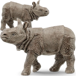 schleich giovane rinoceronte indiano – figurina wild life