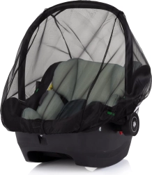 Zanzariera universale per seggiolino auto CHIPO LINO, nera