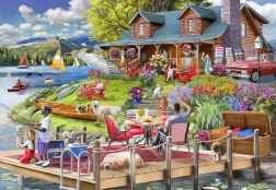 Puzzle Rifugio di Montagna al Lago 1000 Pezzi Bluebird