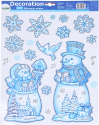 Decorazione per finestre Pupazzi di neve 41 × 29 cm – Natale