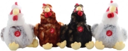 Giocattolo di peluche gallina con gallo con suono 22 cm